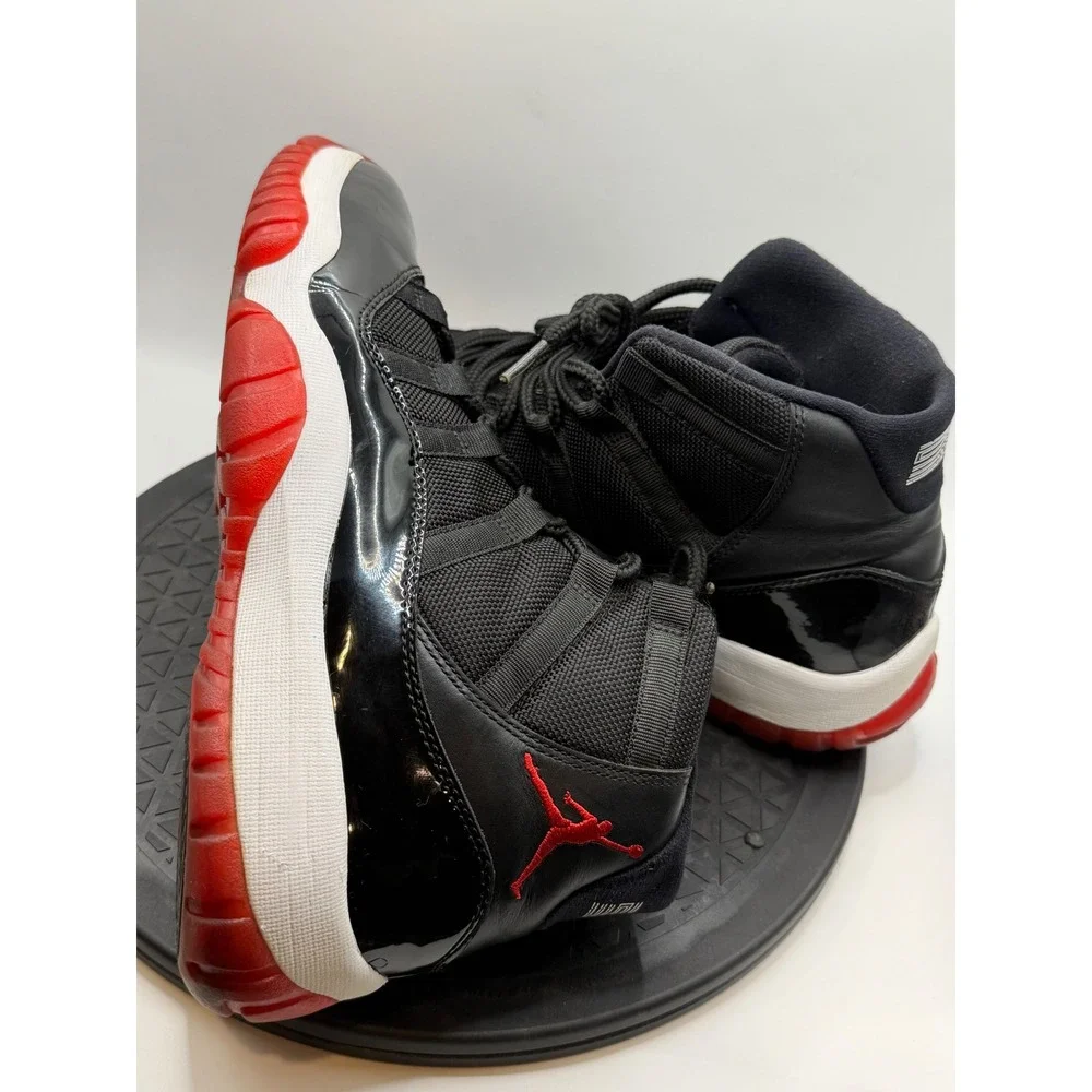 Jordan 11 Retro Bred 2012 Black Varsity Red White 378037-010 Mens Size 9